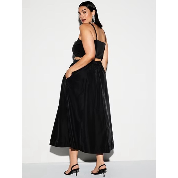The Occasion Taffeta Cropped Tank Top & High Waisted Midi Skirt Set NWT - Picture 10 of 11